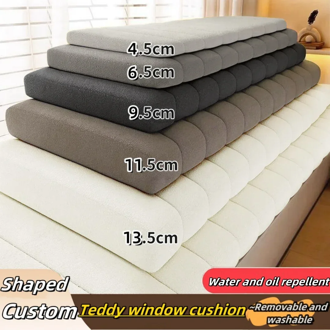 Customized Teddy Sponge Windowsill Cushion 4.5/6.5/9.5 Cm High-Density Sponge Cushion Waterproof Non-Slip Cushion Sofa Cushions