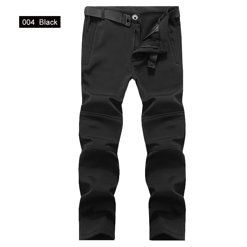 TRVLWEGO Pantalones de invierno para hombre, para acampar, senderismo, viajes, delgados, de forro polar cálido, resistentes al viento, para esquí al aire libre, trekking