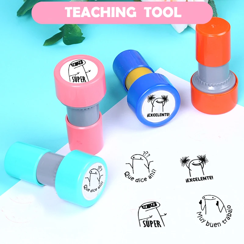 Encourage Stamp Teaching Tools For Kids Primary Student Kindergarden Motivation Gift French Praise Reward Stamps Self-inking