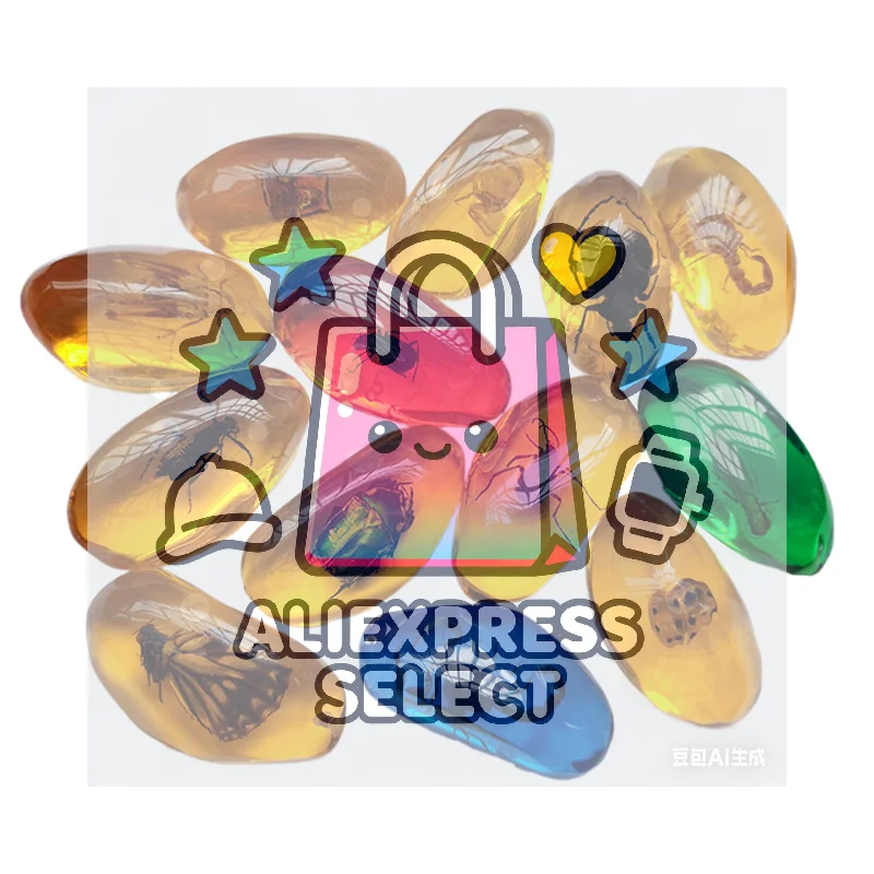 1PC Insects Amber Gemstone Scorpion Natural And Mineral Stones Home Decor Insects Amber Gemstone DIY Hand Crafts Gift