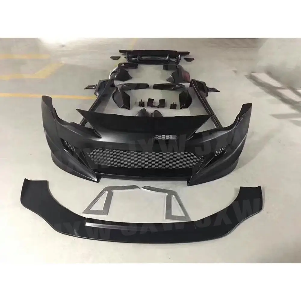 JXWANCF FRP Black Front Lip Spoiler Side Skirts Rear Diffuser Rear Spoiler Bumper Canards For Toyota GT86 Subaru BRZ Wide - view 5