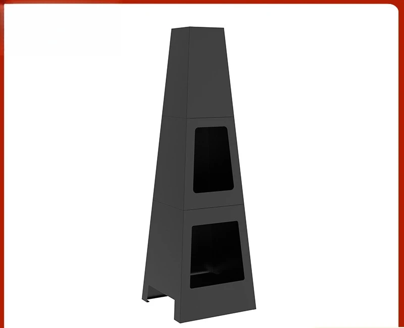 three-layer tower firewood heating furnace outdoor courtyard roasting furnace square heater fire pit vertical fire pit