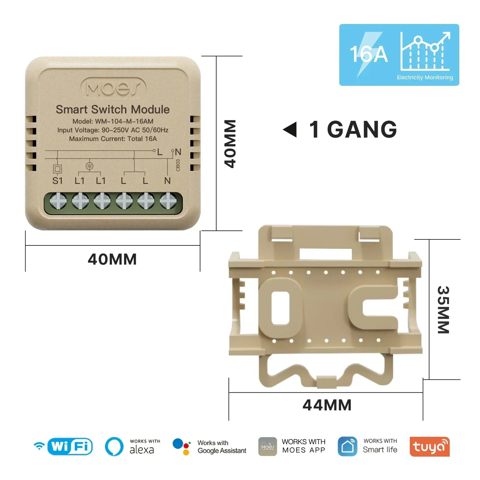 MOES Mini Tuya WiFi/Zigbee Smart Switch/Dimmer Modul DIY Modul Licht Schalter 1/2 Gang Fernbedienung Arbeit alexa Google Hause 8