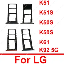 SIM Card Tray Holder For LG K50 Q60 K50S K51 K51S K61 K92 5G LM-K920AM Dual Sim Reader Card Socket  Card Adapter Replacement