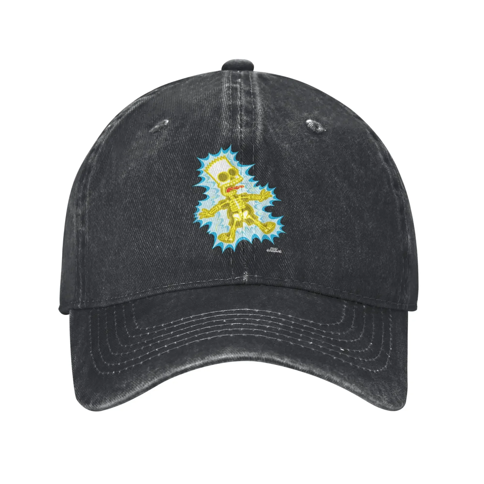 New The S-simpson Skeleton Electro Sun Baseball Cap  Men Women Print Trucker Hat Summer Stylish Kpop Rock Adjustable Baseball Ca