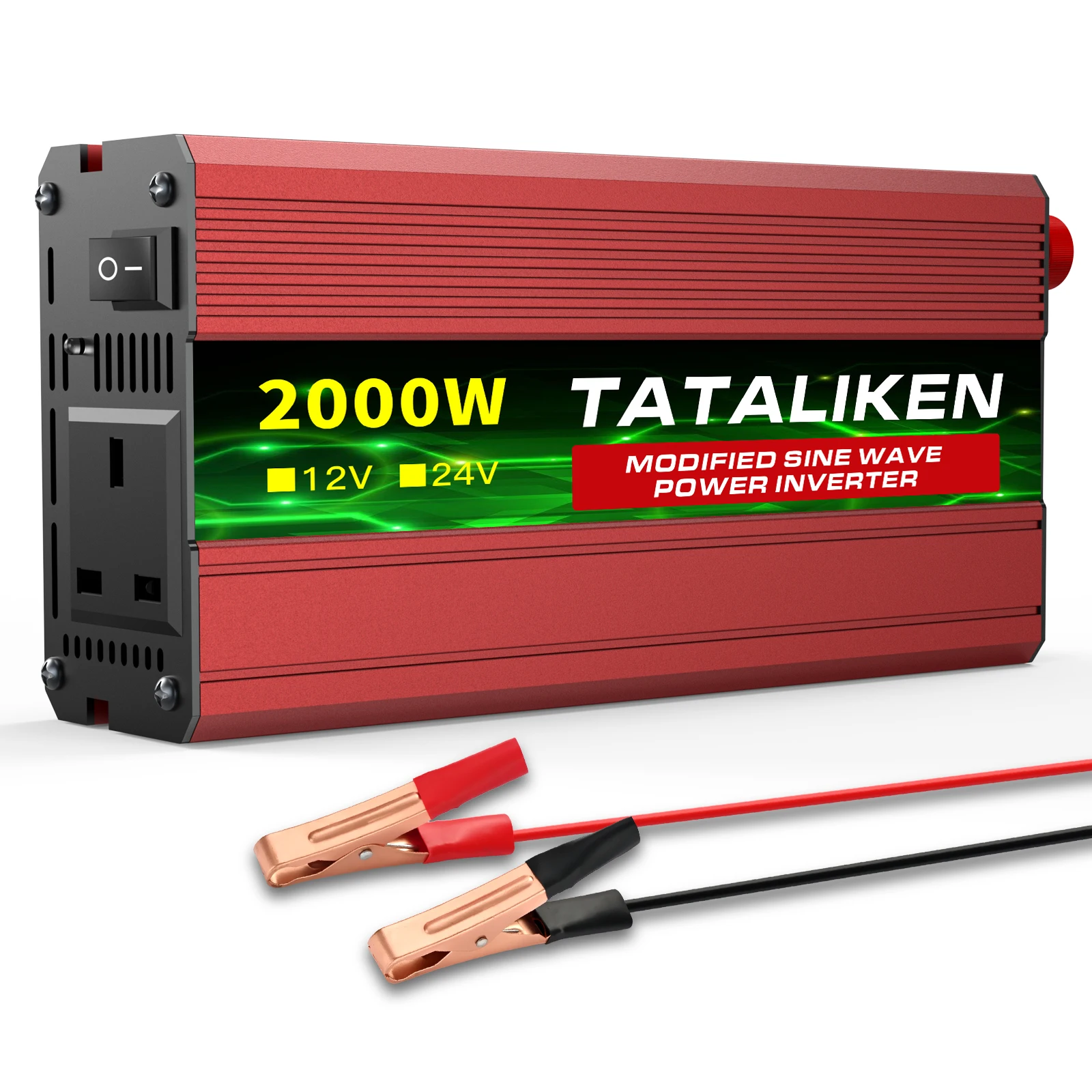 

600W-4000W 12V to 240V 50Hz Inverter UK Plug for Camping Travel Caravan Emergency Home Lighting Small Appliances