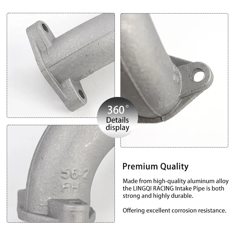 Запчасти для мотоциклов, инструменты, впускная труба двигателя из алюминиевого сплава 56-2FH для пит-байка, квадроцикла, квадратный шарнирный коллектор, аксессуары для мотоциклов