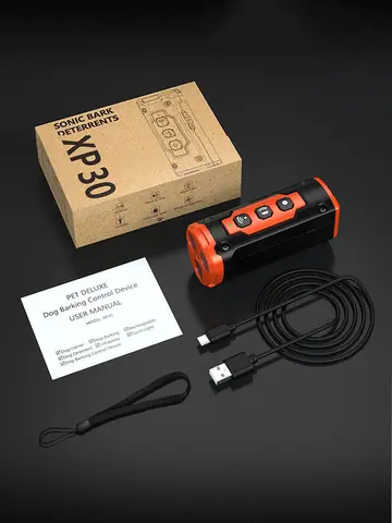 2023 Release Pet Dog Repeller Ultrasonic Dog Training Device Rechargeable Anti Dog Bark Deterrent Device With LED Flashlight