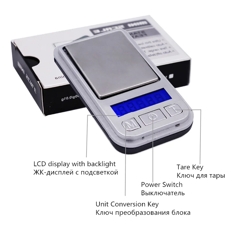 200g/0.01g Mini Presicion Pocket Electronic Digital Scale for Gold Jewelry Balance Gram Scales with Blue Backlight