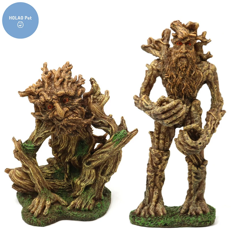 Wood Sprite Fish Tank Decoration Treants Aquarium Tree Fairy Fishbowl Accessories Dryad Ornaments Jellyfish Carp Turtle Reptile