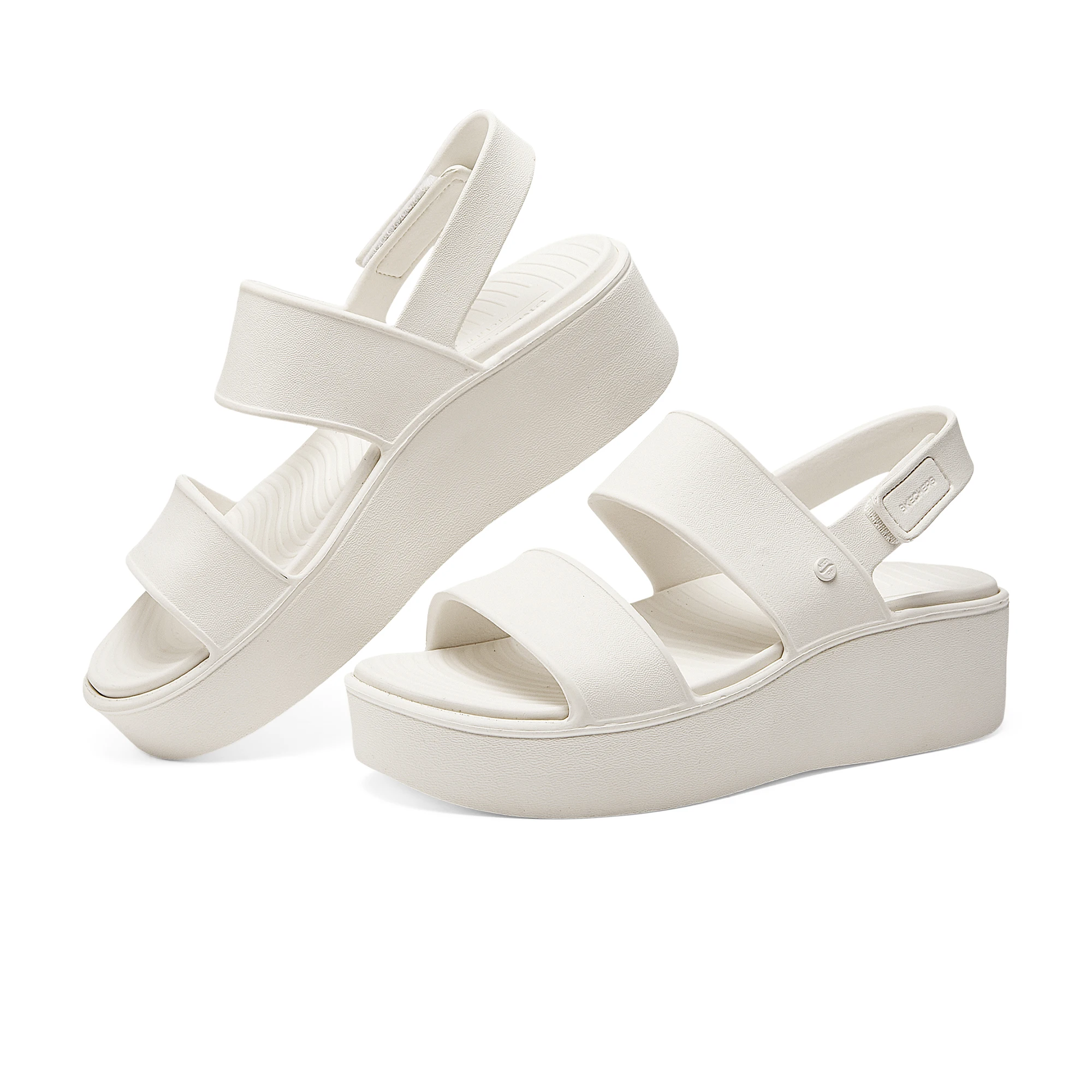 

Skechers Ladies 2025 new fashion lightweight comfortable platform casual sandals 111257-WHT