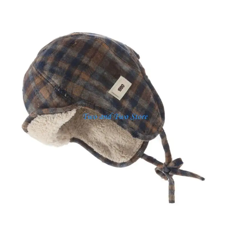 

HX6F Stylish Lei Feng Cap Fleece Lined Headwear for Youth Students and Adults