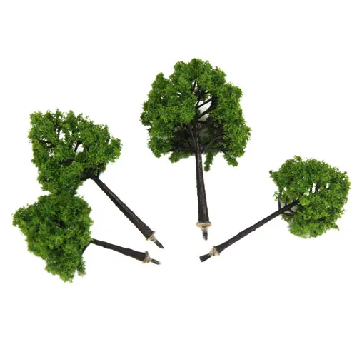 4pcs Tree Trees Scenery Decoration Train Size 2.76 \'\' - 3.94