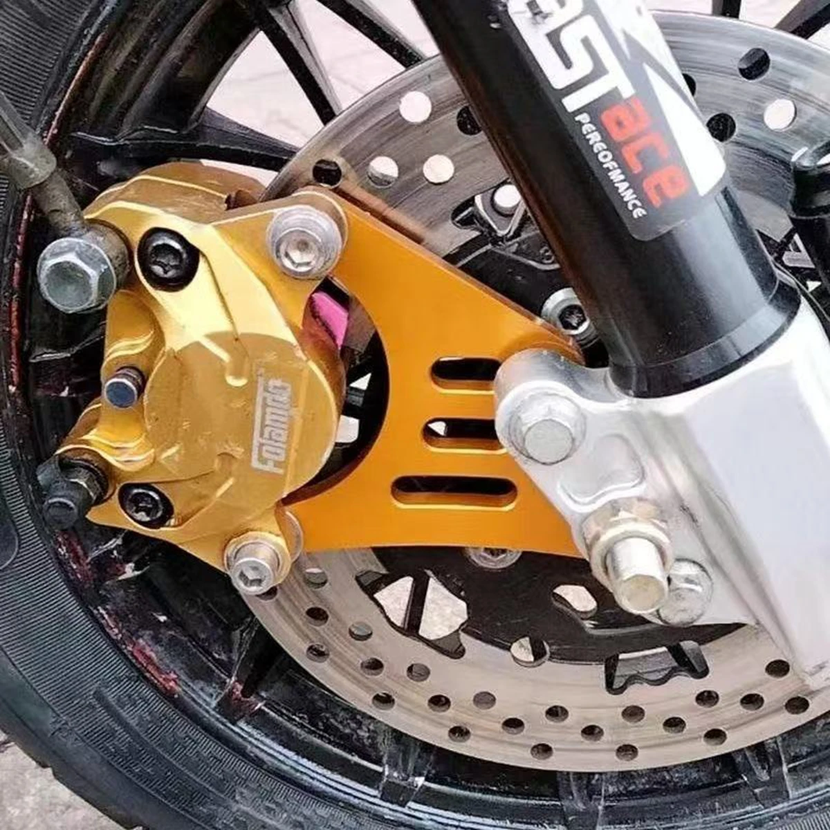 دراجة نارية 84 مللي متر محوري الجبهة الفرامل الفرجار قوس محول ل 30-33 الأساسية الجبهة امتصاص الصدمات تعليق Niu N1 N1s سكوتر