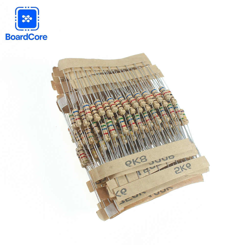 300PCS 1/2W Carbon Film Resistor Kit 5% 0.5W 1Ω-3MΩ 30 Values 120R 200R 1K 2.7K 10K 47K 100K 330K 1M 3M for DIY Circuit Repair image 6