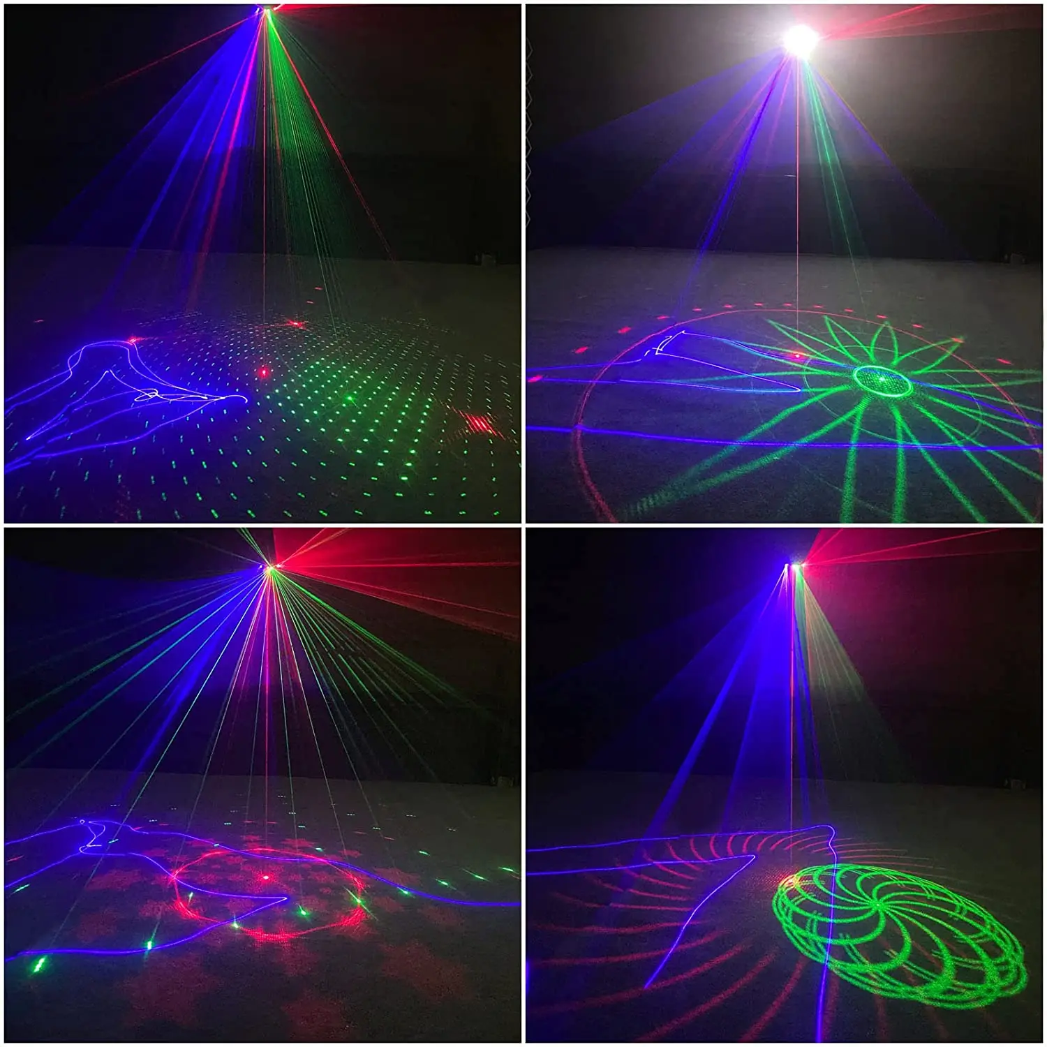 Nieuwe 5 In 1 Rgb Laser Verlichting Show Systeem Stage Disco Party Kerst Decoratie Dmx Dj Apparatuur Project