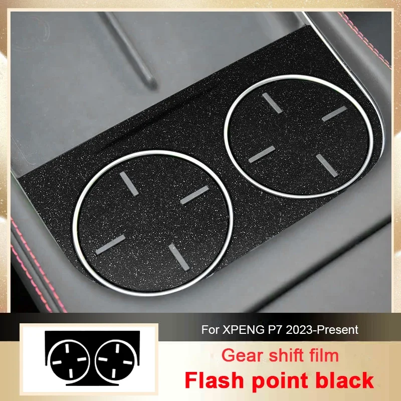 

Car Carbon Interior Sticker Auto Window Lifting Panel Decal For XPENG P7 P7i 2023-2026 LHD Gear Door Protective Film Accessory