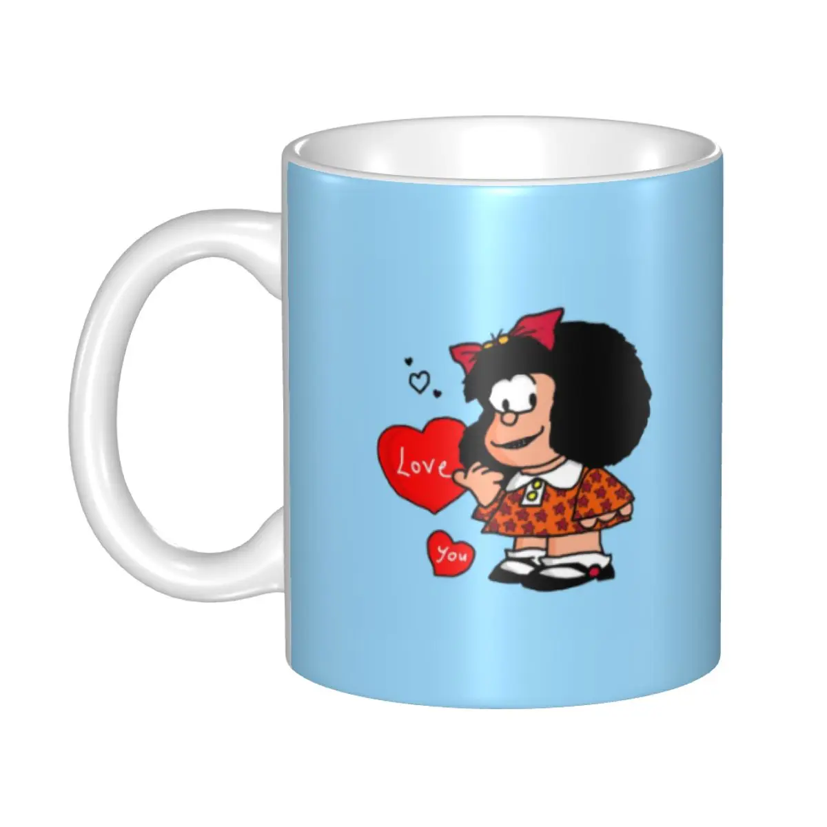 Personalized Happy Mafalda Mugs DIY Argentina Manga Quino Comic Ceramic Tea Milk Coffee Cups