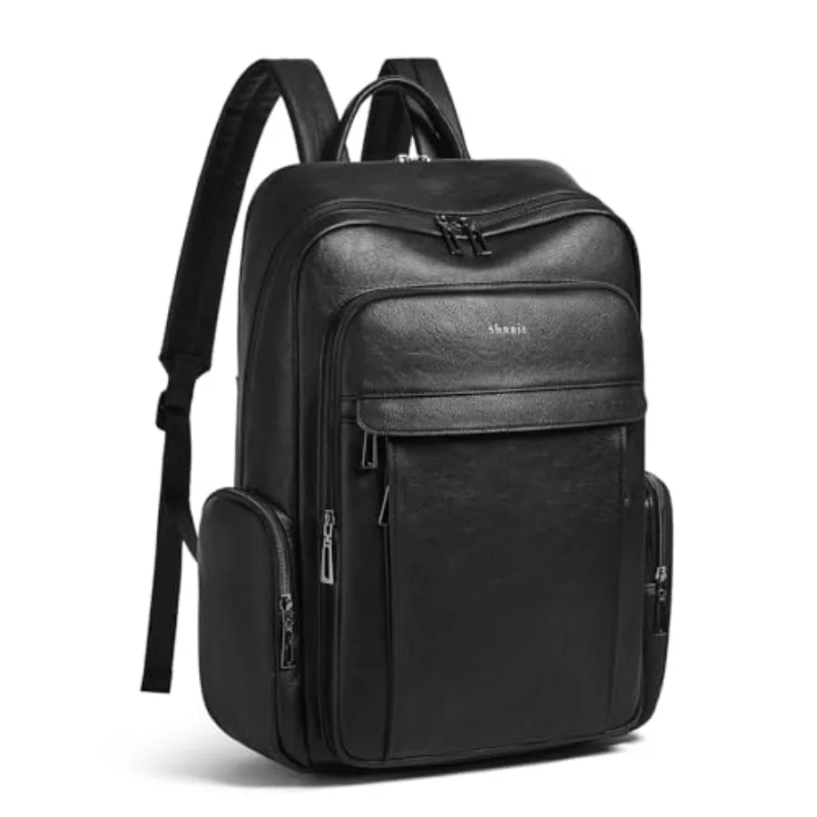 

Leather Laptop Backpack for Women with 17 inch Computer Backpack Purse for Travel College Work