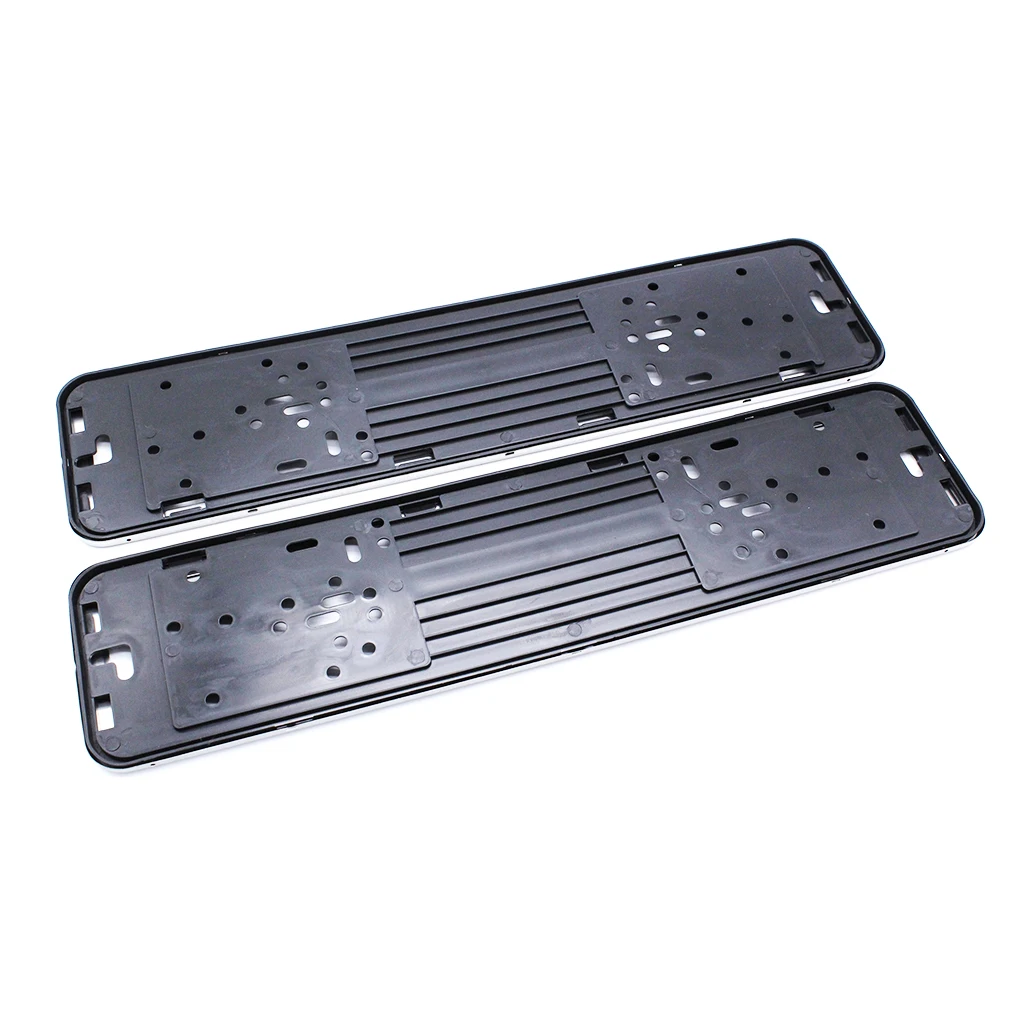 2 Pieces License Plate Frame Universal Stainless Steel Protective Frames Fixing Parts Holder Suitable for Europe Russia