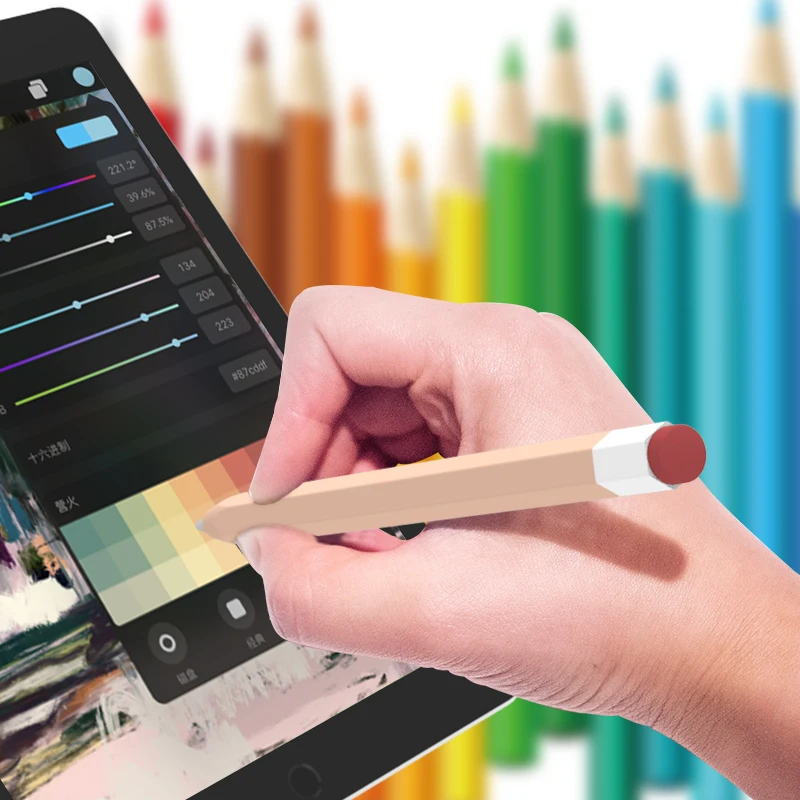 Tablet Touch Pencil Case Silicone Stylus Protection Case for Apple Pencil 1st Or 2nd Generation Or Pencil USB-C Or Pencil Pro