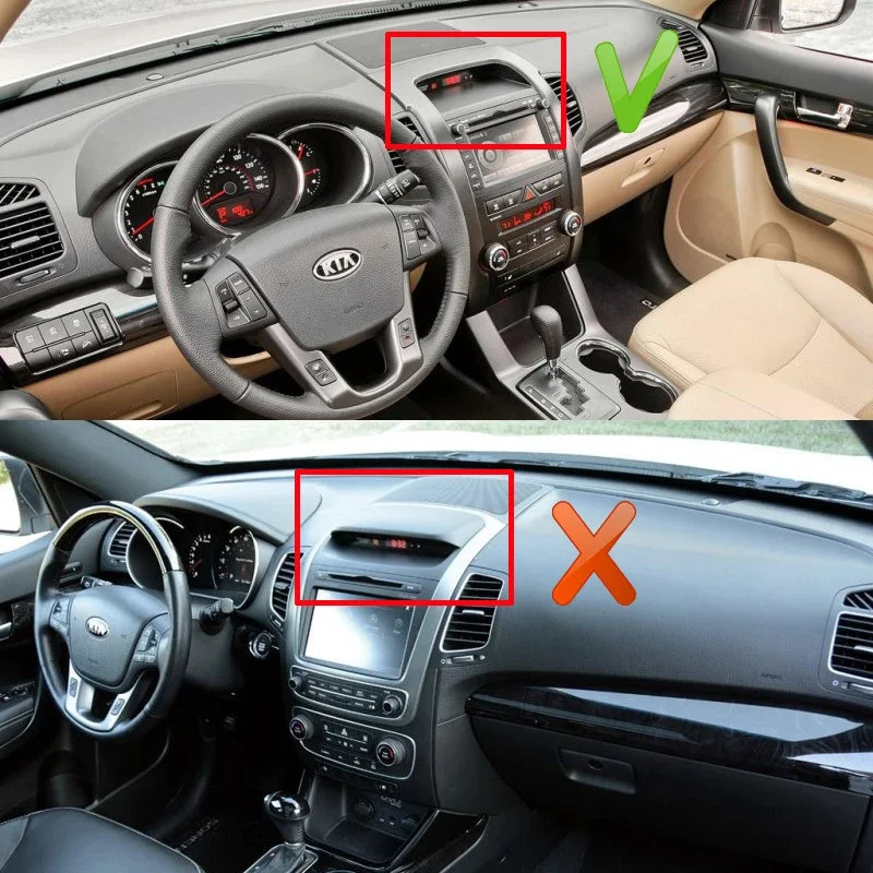 Für kia sorento Auto Interieur Zubehör Schutz polster Armaturen brett Abdeckung Silikon rutsch feste Matte Sonnenschutz