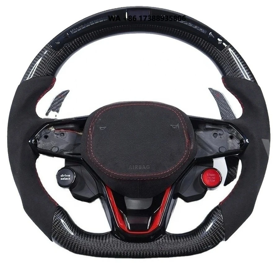 Customized Carbon Fiber Steering Wheel for MK8 LED Steering Wheel VW Golf 6 7 8 R MK6 MK7 MK8 GTI Steering Wheel