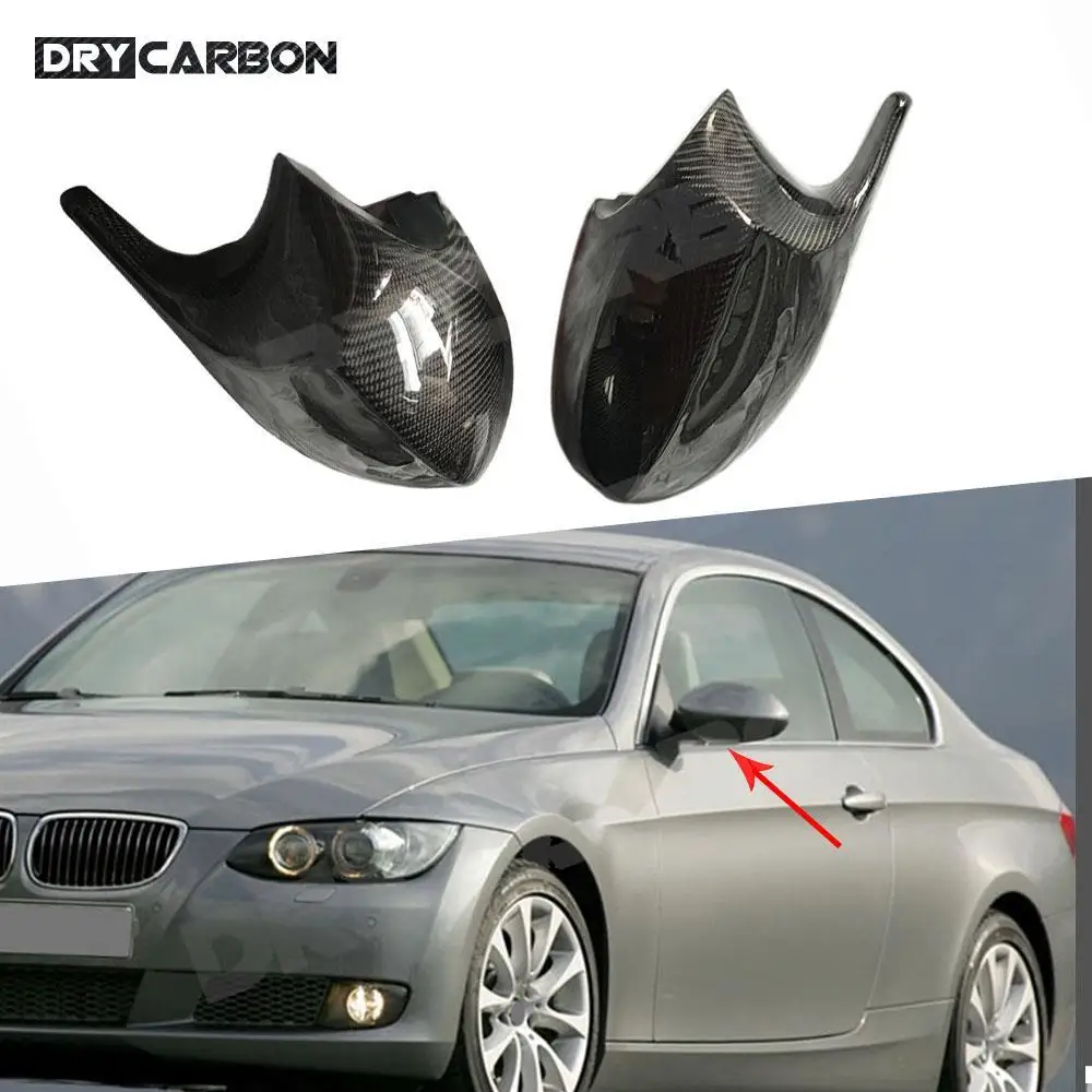 

Carbon Fiber Car Door Side Rearview Mirror Cap Trim Shell Covers Sticker for BMW 3 Series E90 318i 320i 325i 330i 2005 2006 2007