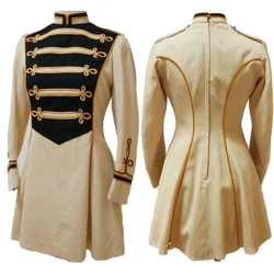 1950s Victorian Edwardian Women Military Jacket Costume Gothic Steampunk Hussar Jacket Uniform Custom Made