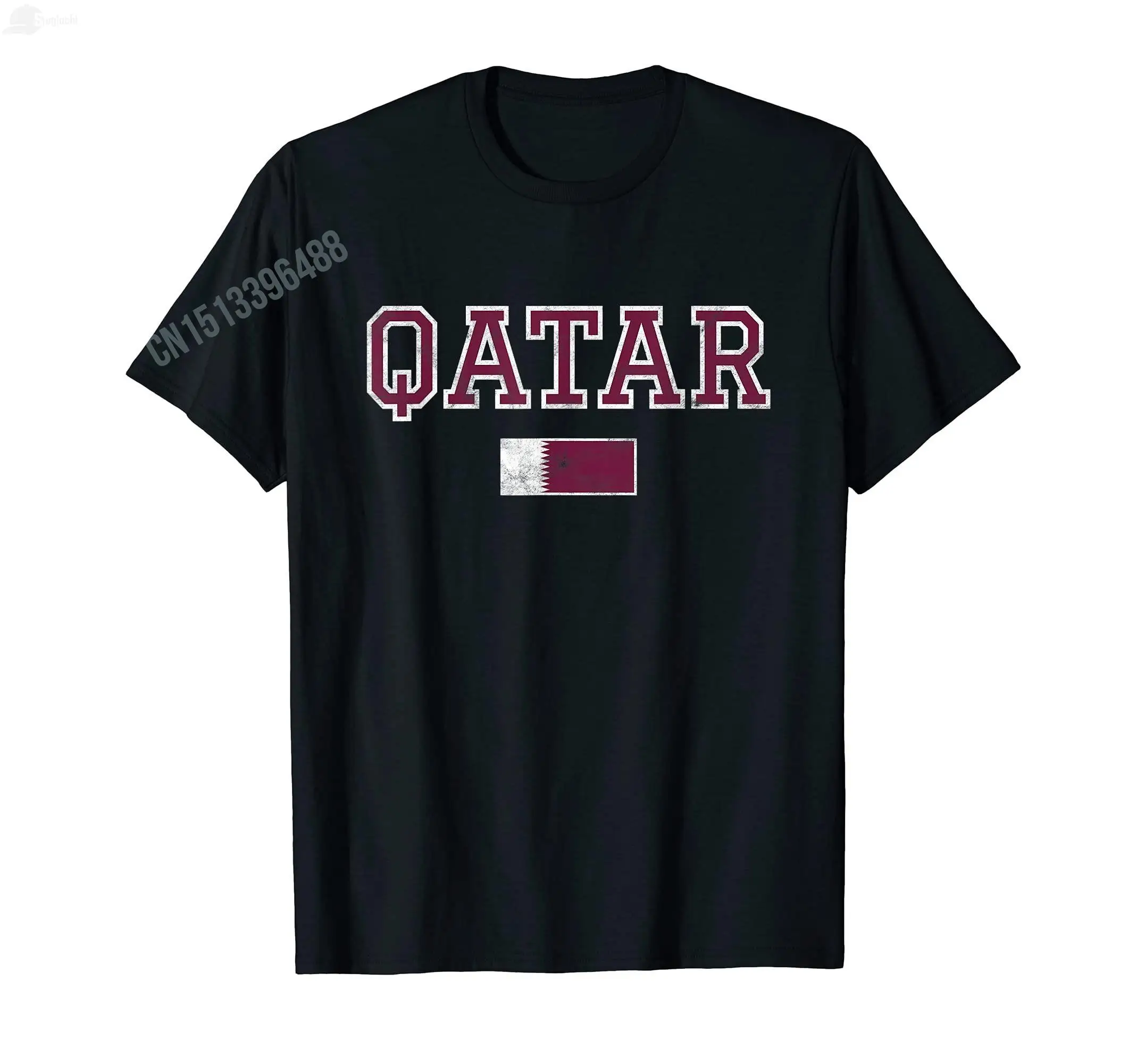 Summer Qatar Flag Qatari Heritage Proud Roots T-Shirt For Men Women Unisex T Shirt Tops 100% Cotton Tees