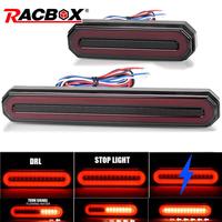 3 in 1 Car Brake Stop Tail Rear Lights 45/87 LED Sequential Turn Signal Lamp DRL Taillight For Moto Truck Trailer ATV 12V 24V