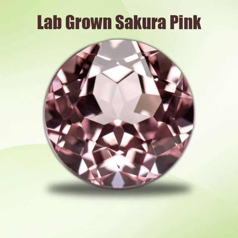 

Lab Grown Sakura Pink Round Shape Top Quality Gemstone for DIY Ring Necklace Earrings Main Materials Selectable AGL Certificate