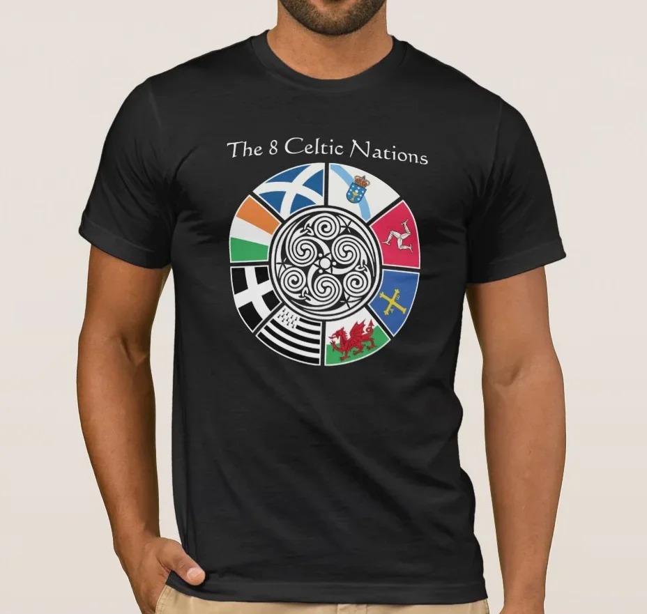 The 8 Ancient Celtic Nations Flag T-Shirt 100% Cotton O-Neck Summer Short Sleeve Casual Mens T-shirt Size S-3XL