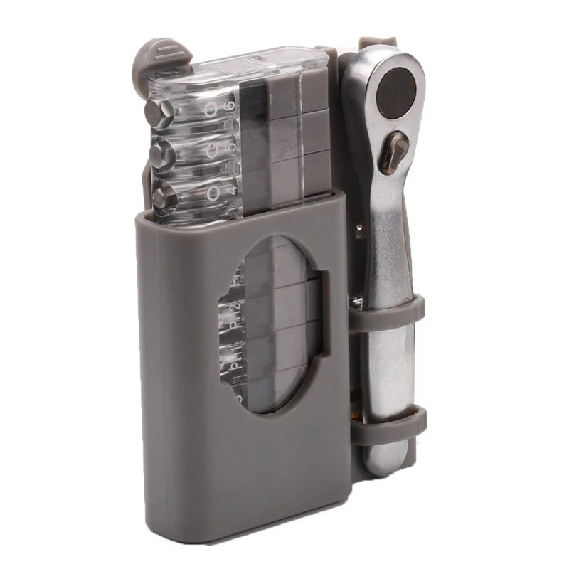 For Screwdriver Set 10 Batches, Short Handle 90 Degrees, Right Angle Positive and Negative Ratchet Wrench Combination FO-9212A