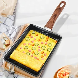 Tamagoyaki Omelet Pan Non-Stick Frying Pot Thickened Square Pans Induction Gas Stove Universal Japanese Egg Pancake Frying Pan
