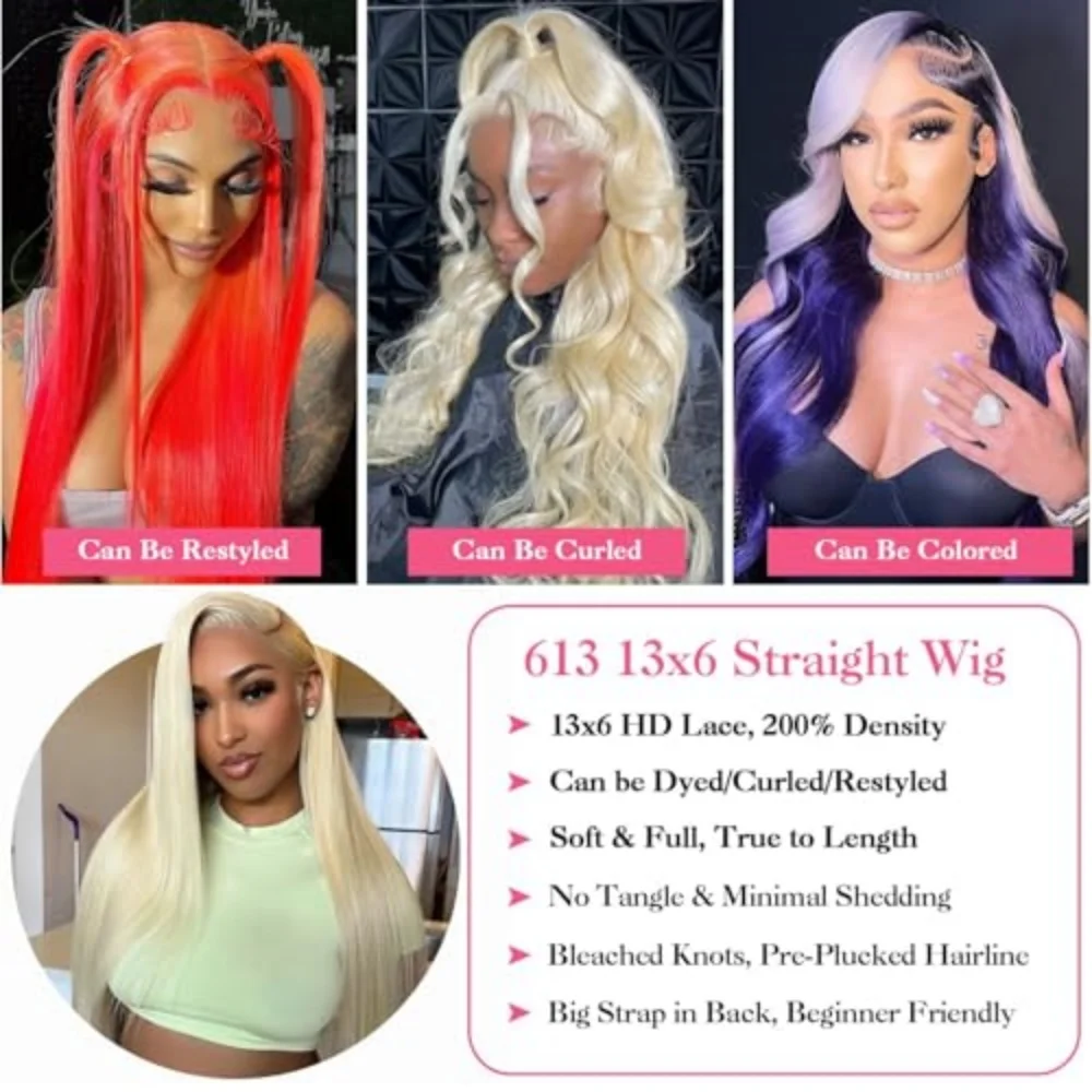 613 Hd الدانتيل الباروكة الأمامية 13x6 خصلات الشعر المستعار الإنسان 100% شعر الإنسان للنساء البرازيلي 13x4 الدانتيل الباروكة الأمامية قبل قطعها يمكن مصبوغ