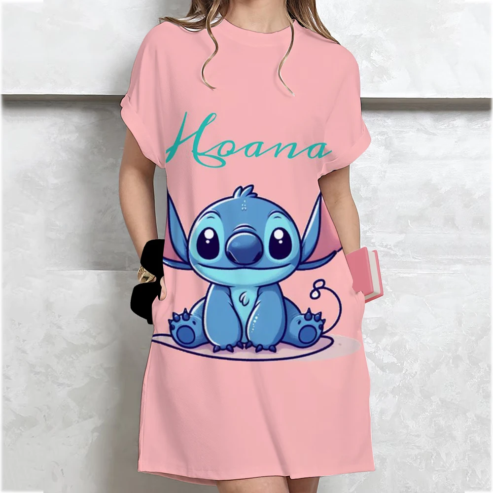 Sundress ชุดลําลองแขนสั้นของผู้หญิงชุดใหม่ขนาดบวกของผู้หญิงหลวมย้อนยุคเย็บพิมพ์เสื้อยืดจั๊มสูท