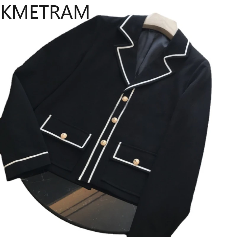 KMETRAM Luxury Tweed Jackets Elegant Short Coat High Quality New in Outerwear Fall Clothes Women 2024 Chaquetas Para Mujer