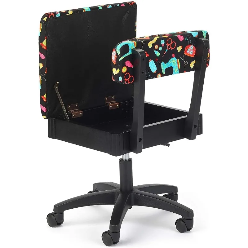 Sewing H7013B Adjustable Height Hydraulic Sewing and Craft Chair with Under Seat Storage