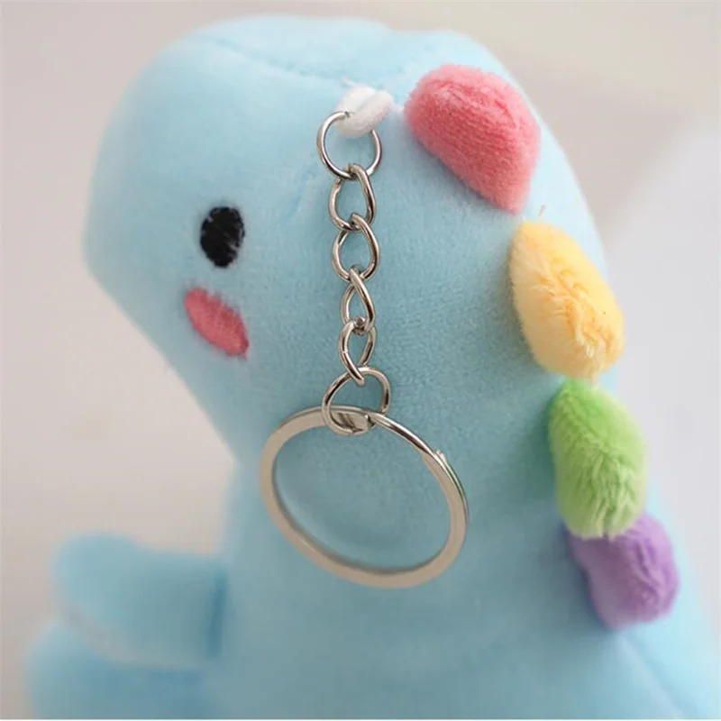 

4 Colour Sitting Rainbow Dinosaur Plush Toys For Girls CHRISTMAS Gift Bag Pendant Decoration Cloth Mini Cute Doll Keychain Doll