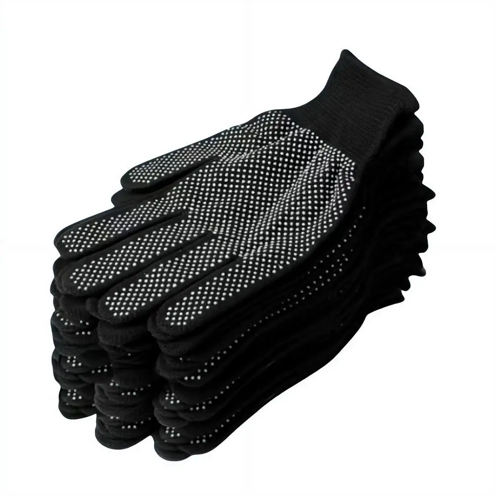 10 Paar rutschfeste Arbeitshandschuhe aus Nylon, atmungsaktiv, mit PVC-Punkten auf der Handfläche, Sicherheitsschutzhandschuhe für die Gartenarbeit, Lagerreinigung – Detail 1