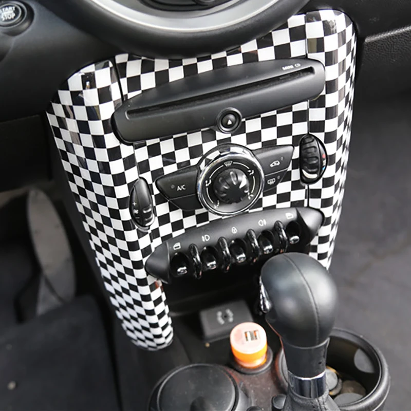 For BMW MINI R56 2007-2013 For MINI Cooper Clubman R55 2012 2011 2010 2009 Center Control Knob Panel Trim Cover Sticker