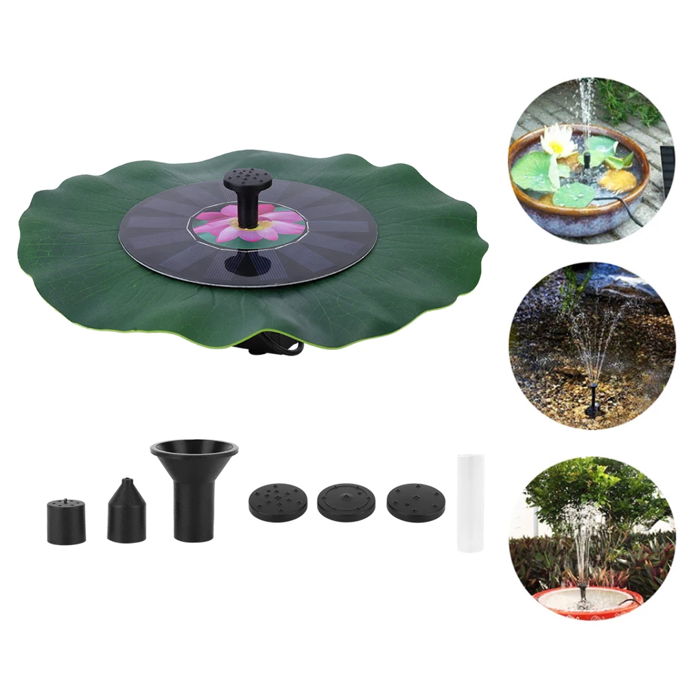 7V 1.4W Solar Floating Fountain Floating Solar Fountain Garden Water Fountain Pool Pond Decoration Solar Panel Powered Fountain