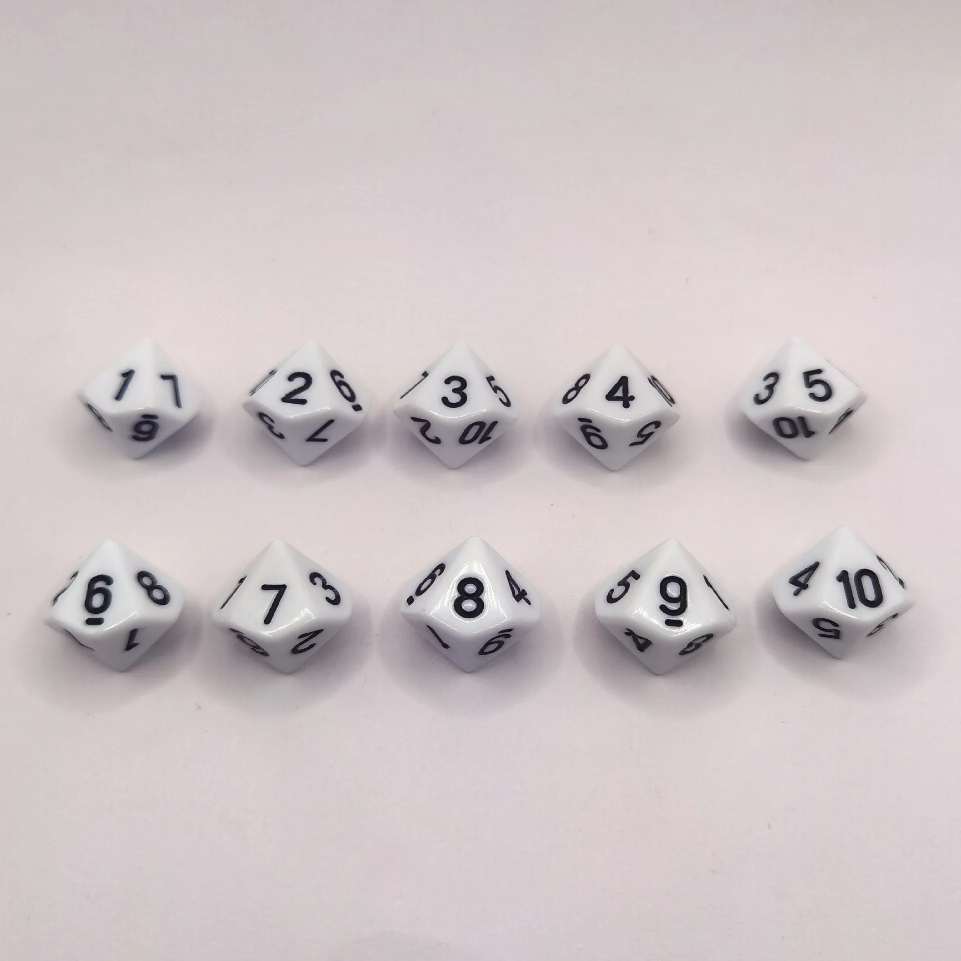 10PCS D10 1-10 10 sided number Digital dice math teaching  table Board game number dice 16mm