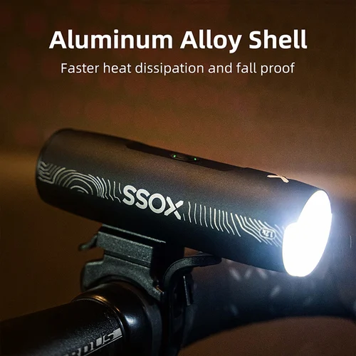 Imagen 2 del producto XOSS 1200 Lm luz de bicicleta XL1200 faro impermeable tipo C lámpara frontal recargable luz de bicicleta linterna ultraligera de aluminio