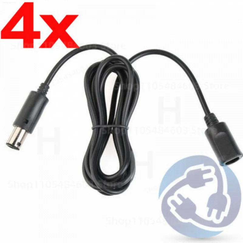

LOT 4X Controller Extension Adapter Cable Cord for Nintendo Gamecube Wii NGC 6ft
