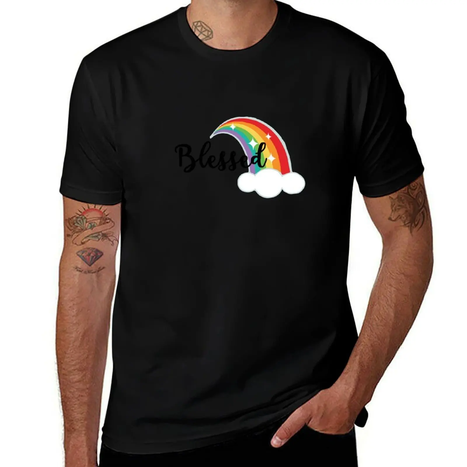 Blessed Rainbow Baby T-Shirt t shirts for man cotton soft T-Shirt