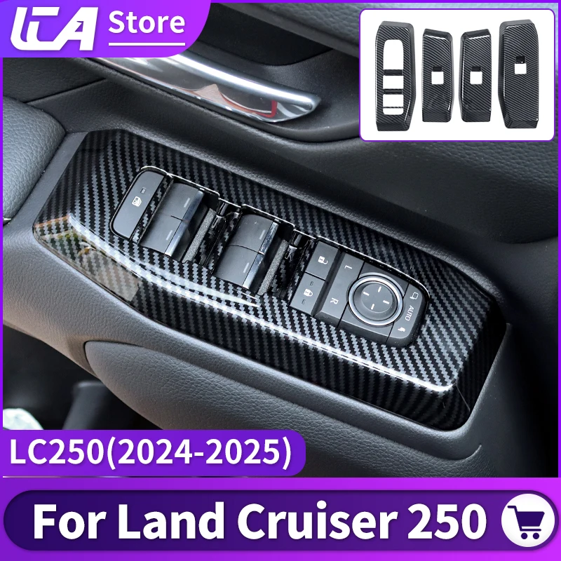 

For Toyota Land Cruiser 250 2024 Windows Control Panel Decoration Protective Sticker Prado LC250 Interior Accessories Tuning
