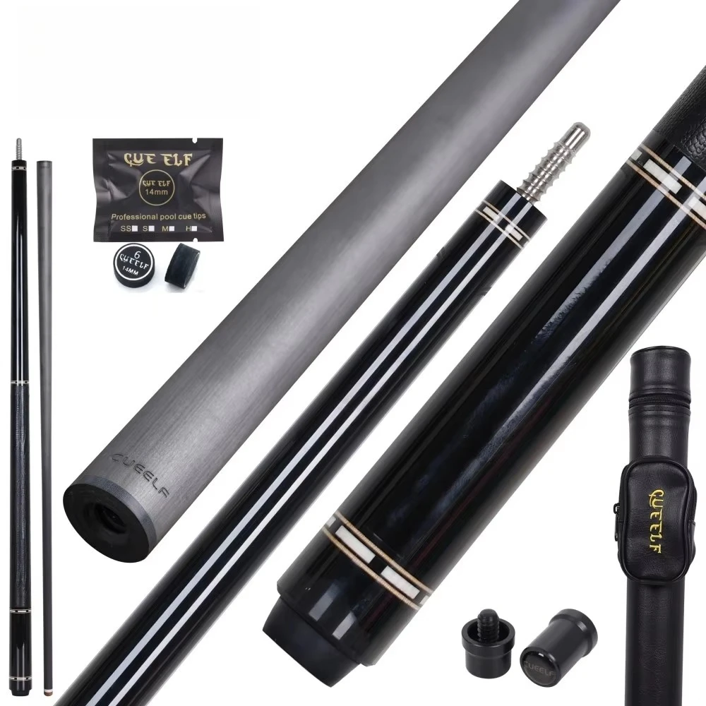 

High Quality Professional Carbon Fiber Cue Stick Ebony Cocobolo Curly Wood Billiard Cue