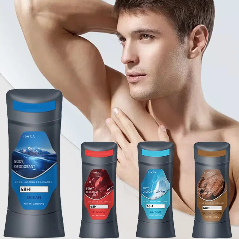 عطر صلب ومزيل العرق مضاد للتعرق للرجال، مزيل رائحة الجسم بالألمنيوم، عطر صلب من خشب الصندل المحيطي، رياضة نقية